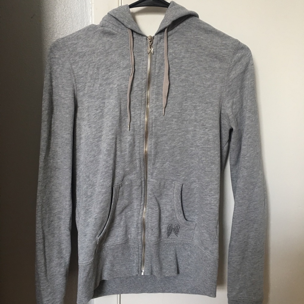Gray zip up sweatshirt